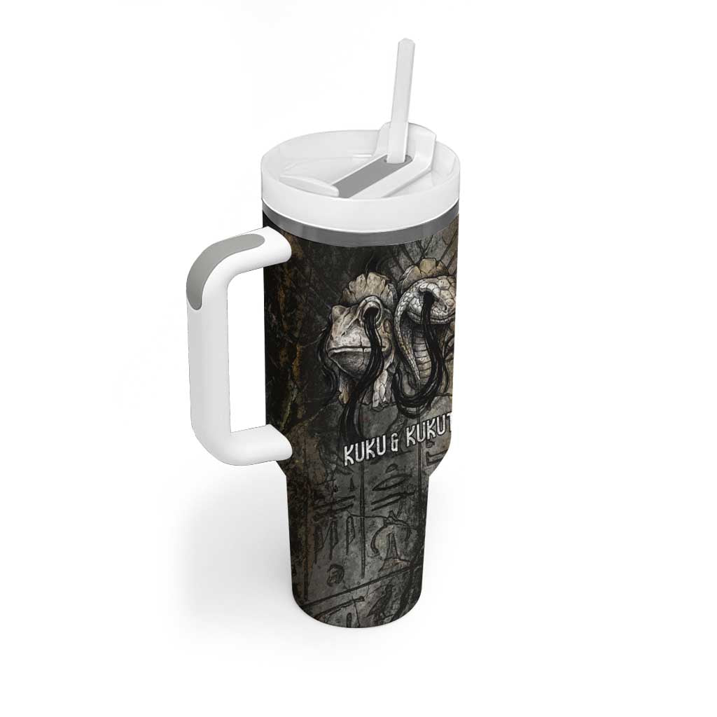 Egypt Kek and Kauket Tumbler With Handle Ancient Void Theme with Frog and Serpent Duality
