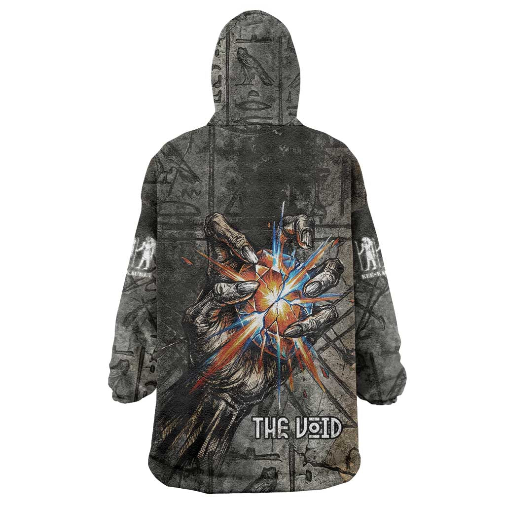 Egypt Kek and Kauket Wearable Blanket Hoodie Ancient Void Theme with Frog and Serpent Duality