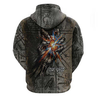 Egypt Kek and Kauket Zip Hoodie Ancient Void Theme with Frog and Serpent Duality