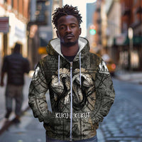 Egypt Kek and Kauket Zip Hoodie Ancient Void Theme with Frog and Serpent Duality