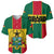 Ghana Flag Baseball Jersey with Coat of Arms Design