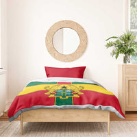 Ghana Flag Bedding Set with Coat of Arms Design