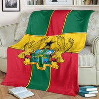 Ghana Flag Blanket with Coat of Arms Design