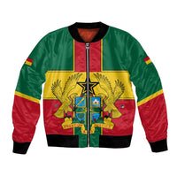 Ghana Flag Bomber Jacket with Coat of Arms Design