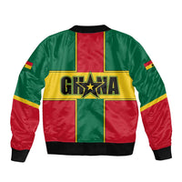 Ghana Flag Bomber Jacket with Coat of Arms Design