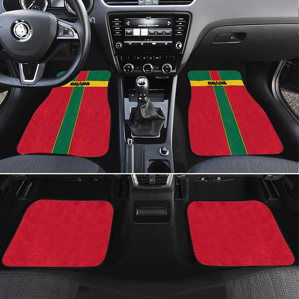 Ghana Flag Car Mats with Coat of Arms Design