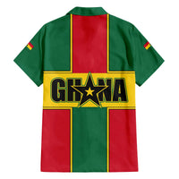 Ghana Flag Family Matching Off The Shoulder Long Sleeve Dress and Hawaiian Shirt with Coat of Arms Design
