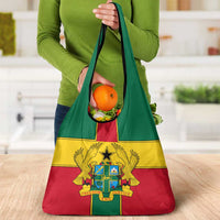 Ghana Flag Grocery Bag with Coat of Arms Design