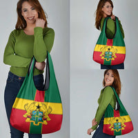 Ghana Flag Grocery Bag with Coat of Arms Design