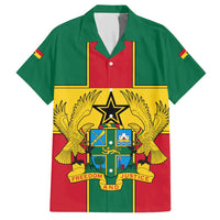 Ghana Flag Hawaiian Shirt with Coat of Arms Design