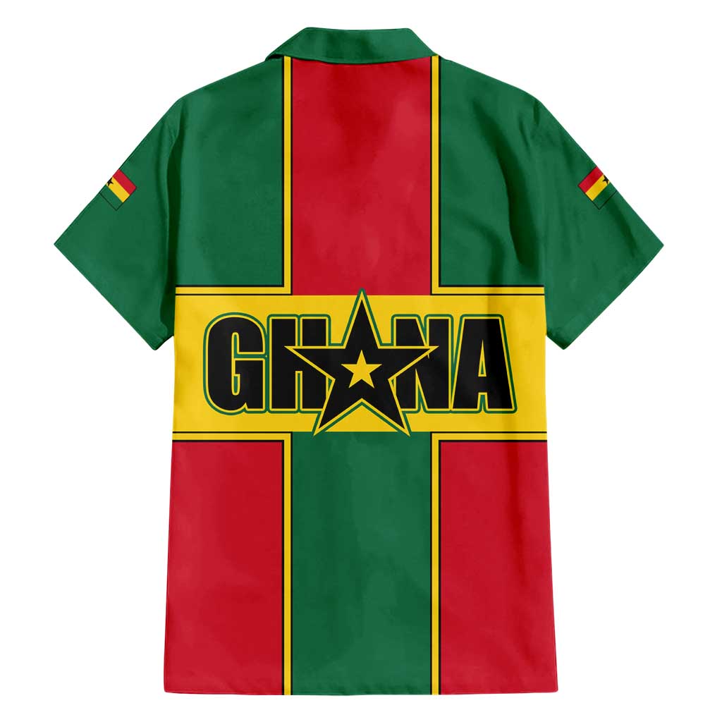 Ghana Flag Hawaiian Shirt with Coat of Arms Design