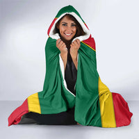 Ghana Flag Hooded Blanket with Coat of Arms Design