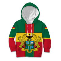 Ghana Flag Kid Hoodie with Coat of Arms Design