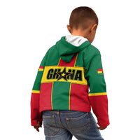 Ghana Flag Kid Hoodie with Coat of Arms Design