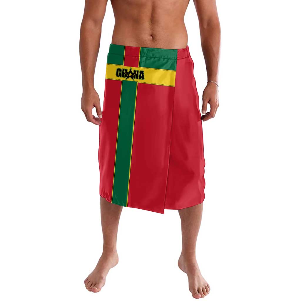 Ghana Flag Lavalava with Coat of Arms Design
