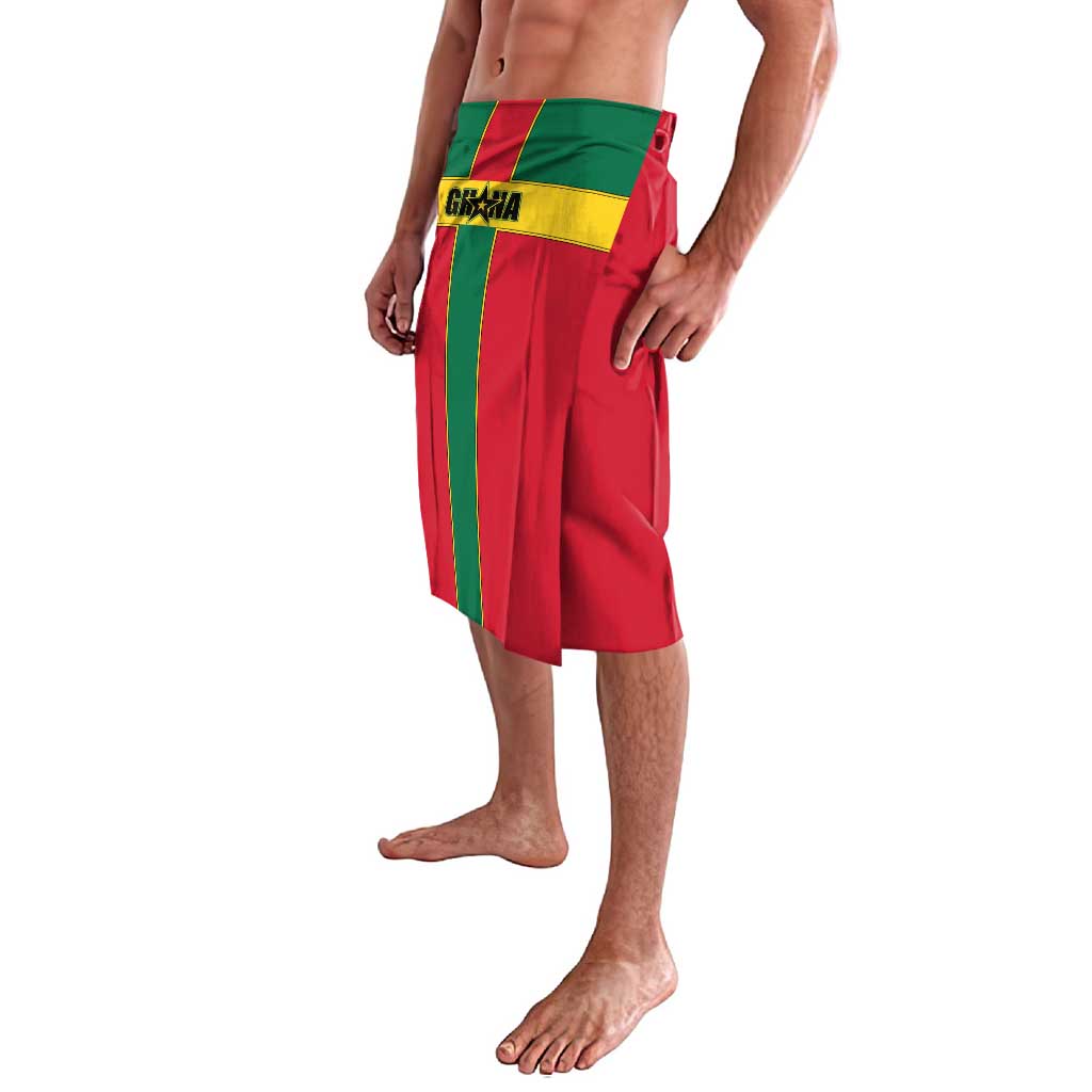 Ghana Flag Lavalava with Coat of Arms Design