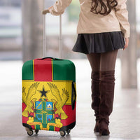 Ghana Flag Luggage Cover with Coat of Arms Design