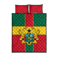 Ghana Flag Quilt Bed Set with Coat of Arms Design
