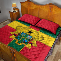 Ghana Flag Quilt Bed Set with Coat of Arms Design