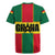 Ghana Flag Rugby Jersey with Coat of Arms Design