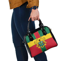 Ghana Flag Shoulder Handbag with Coat of Arms Design