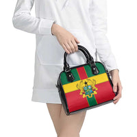 Ghana Flag Shoulder Handbag with Coat of Arms Design