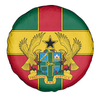 Ghana Flag Spare Tire Cover with Coat of Arms Design