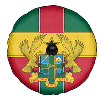 Ghana Flag Spare Tire Cover with Coat of Arms Design