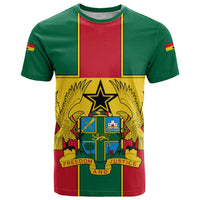 Ghana Flag T Shirt with Coat of Arms Design