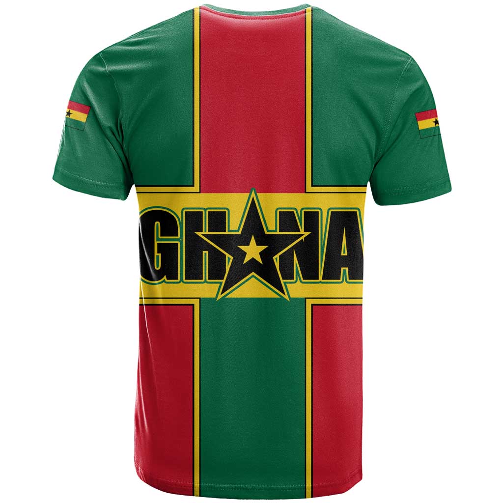 Ghana Flag T Shirt with Coat of Arms Design