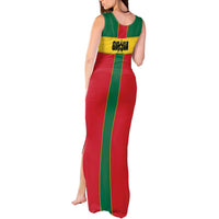 Ghana Flag Tank Maxi Dress with Coat of Arms Design