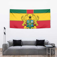Ghana Flag Tapestry with Coat of Arms Design