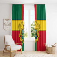 Ghana Flag Window Curtain with Coat of Arms Design