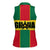 Ghana Flag Women Sleeveless Polo Shirt with Coat of Arms Design