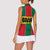 Ghana Flag Women Sleeveless Polo Shirt with Coat of Arms Design