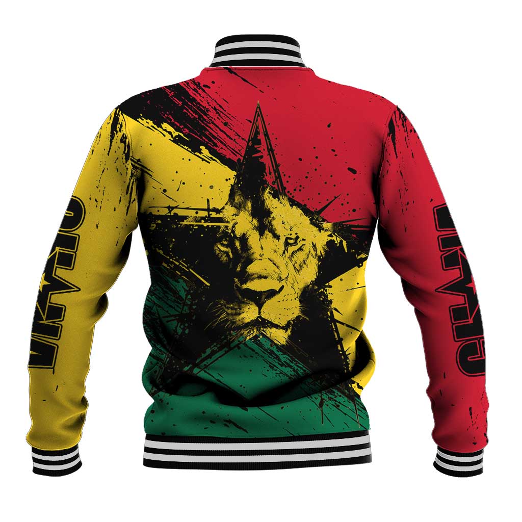 Ghana Flag Baseball Jacket with Coat of Arms Design TS04
