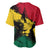 Ghana Flag Baseball Jersey with Coat of Arms Design TS04