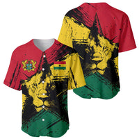 Ghana Flag Baseball Jersey with Coat of Arms Design TS04