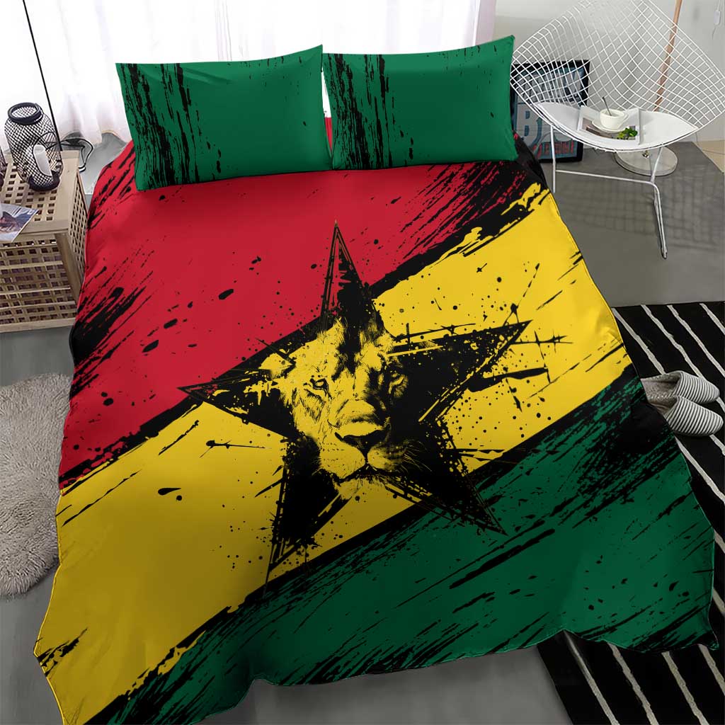 Ghana Flag Bedding Set with Coat of Arms Design TS04