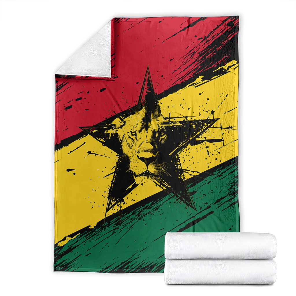 Ghana Flag Blanket with Coat of Arms Design TS04