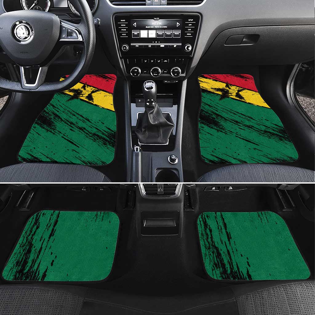 Ghana Flag Car Mats with Coat of Arms Design TS04