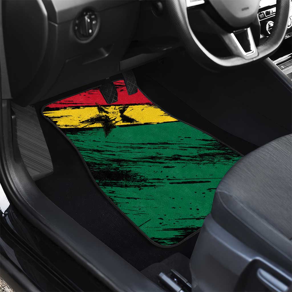 Ghana Flag Car Mats with Coat of Arms Design TS04