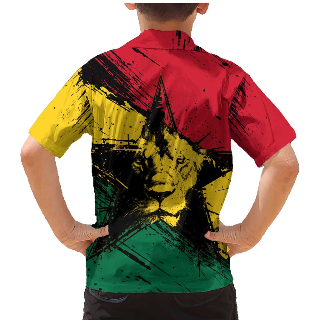 Ghana Flag Family Matching Mermaid Dress and Hawaiian Shirt with Coat of Arms Design TS04
