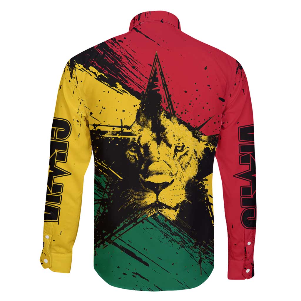 Ghana Flag Family Matching Mermaid Dress and Hawaiian Shirt with Coat of Arms Design TS04