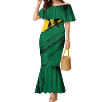 Ghana Flag Family Matching Mermaid Dress and Hawaiian Shirt with Coat of Arms Design TS04