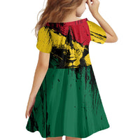 Ghana Flag Family Matching Off Shoulder Maxi Dress and Hawaiian Shirt with Coat of Arms Design TS04
