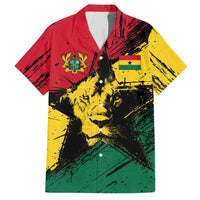 Ghana Flag Family Matching Short Sleeve Bodycon Dress and Hawaiian Shirt with Coat of Arms Design TS04