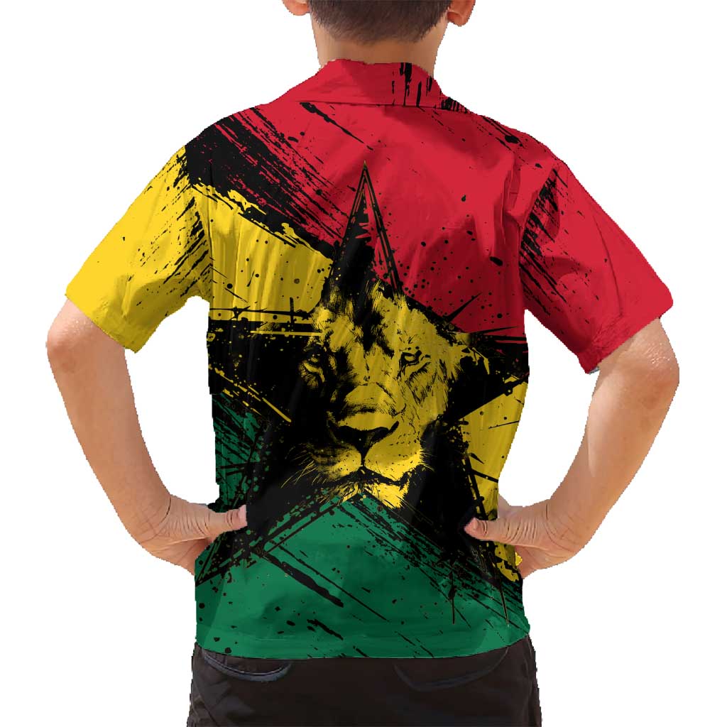 Ghana Flag Family Matching Summer Maxi Dress and Hawaiian Shirt with Coat of Arms Design TS04