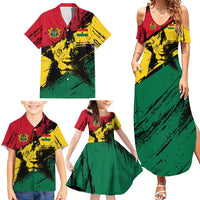 Ghana Flag Family Matching Summer Maxi Dress and Hawaiian Shirt with Coat of Arms Design TS04
