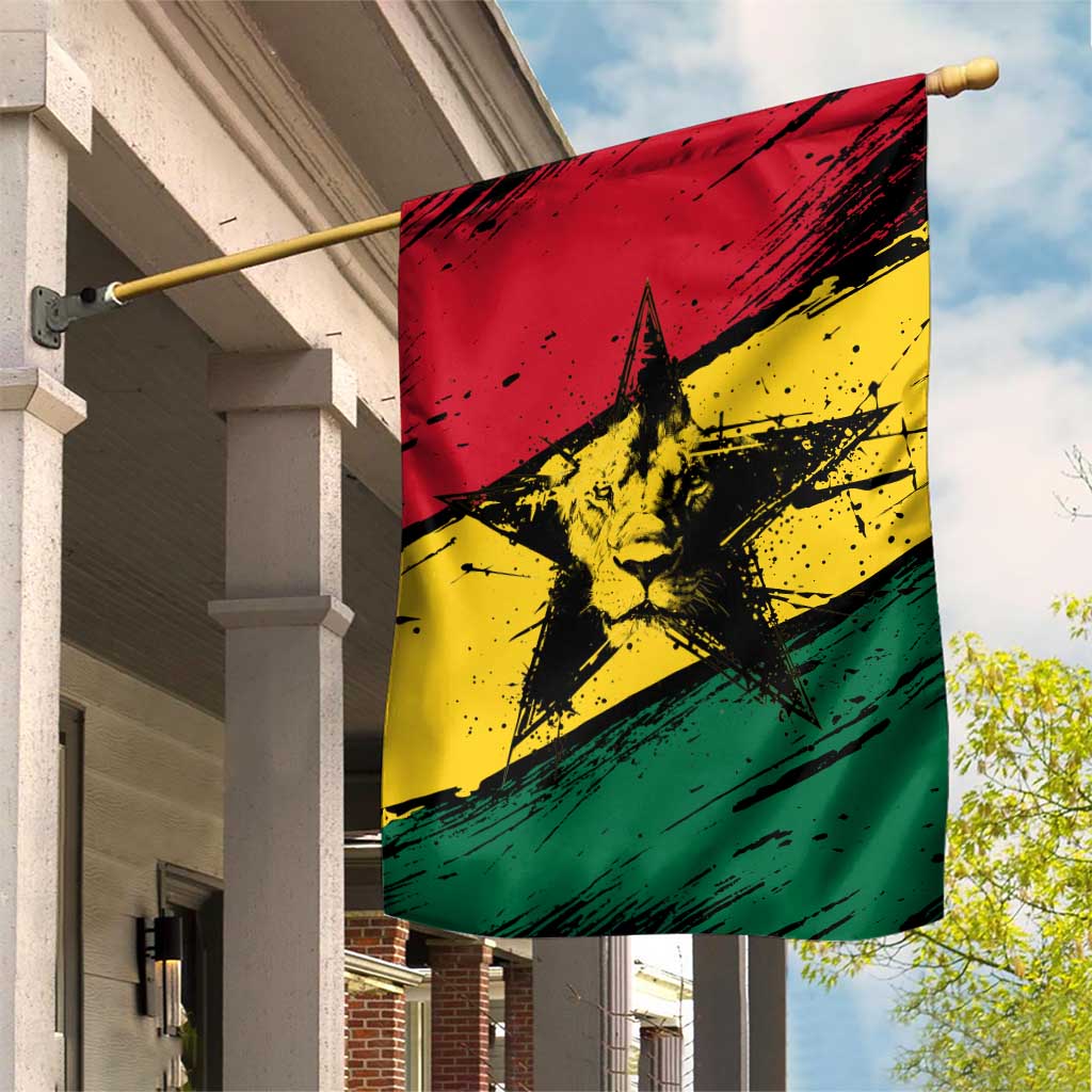 Ghana Flag Garden Flag with Coat of Arms Design TS04